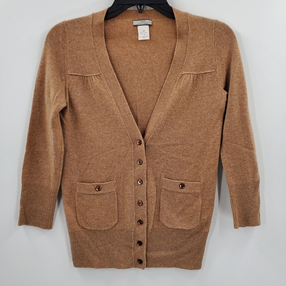 Women's J. Crew Cashmere Cardigan Sweater Size XXS B7